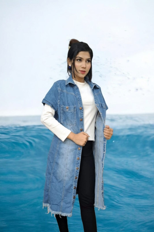 denim long jacket