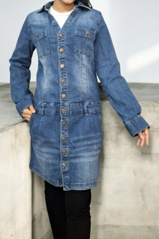 denim long jacket